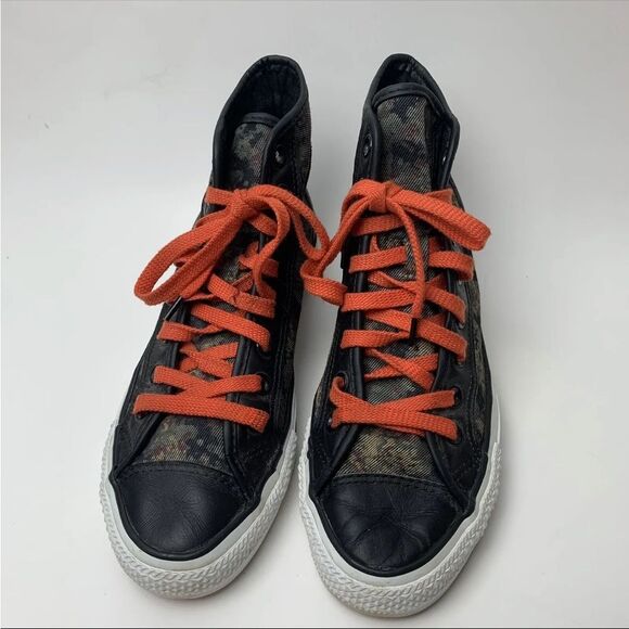 Converse All Star Overlay Hi Top Cactus/Black Sneaker Shoes 146461C M 7 Women 9 - Picture 1 of 9